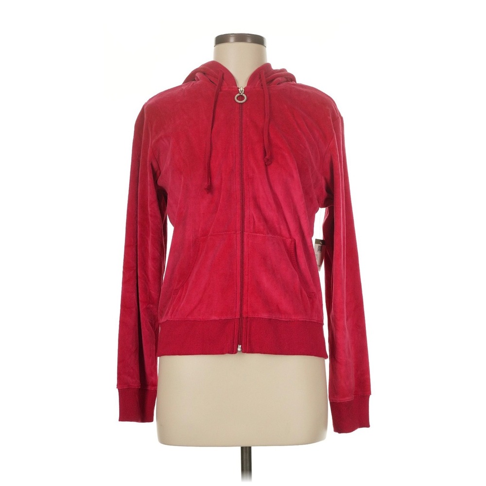 Mountain Lake Velour Zip Up Hoodie Medium Petite